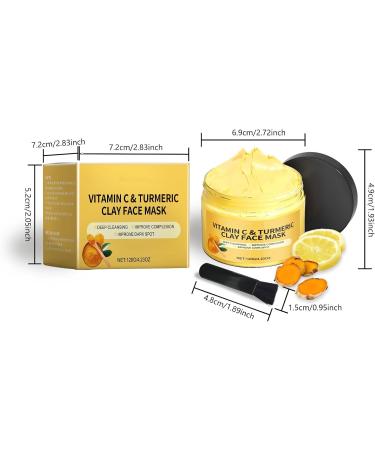 PCC PTYXIS Turmeric Vitamin C Clay Mask Deep Cleansing Facial Mask with Kaolin Clay and Kojic Acid target acne blackheads and oily skin refines pores 1 turmeric turmeric 120 g 1er Pack - Buy Online on GoSupps.com