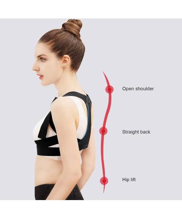 Posture Corrector Posture Corrector Adjustable Strap Neck Shoulder Upright Straightener Upper Back Brace for Women(M) Favorite Gift Lofty Ambition - Buy Online on GoSupps.com