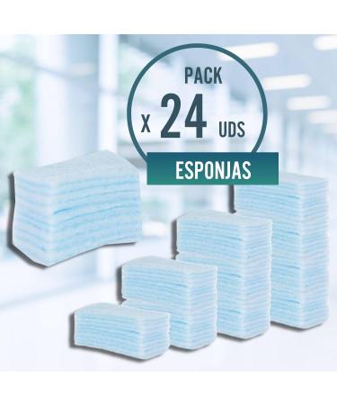 24 Disposable One-Way Sponges for Babies & Adults - Soft Clean Skin Soap Towels | International Shipping - Buy Online on GoSupps.com