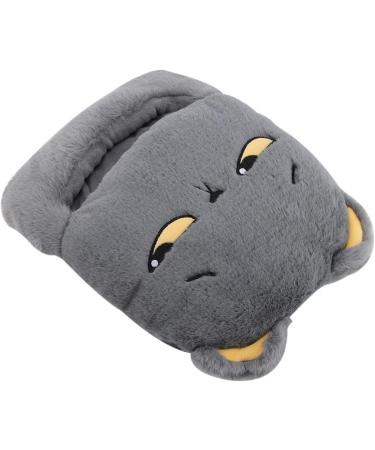 Haofy USB Foot Warmer - Cartoon Pattern Electric Heating Slippers for Home Travel & Office | Stay Cozy with Gray Warm Souls - Buy Online on GoSupps.com