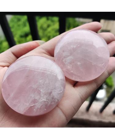 Natural Pink Rose Quartz Powder Hibiscus Crystal Round Reiki Stone for Jewelry Making DIY Gifts (Color Chakra Reiki Balancing (Color As Picture - Buy Online on GoSupps.com