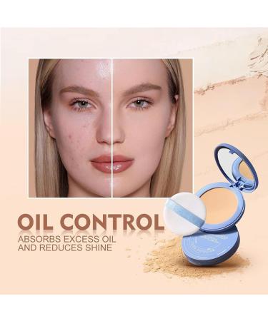 Matte Wet and Dry Powder Oil Control Face Pressed Powder Lasting Waterproof Makeup Matte Smooth Setting Powder Makeup Waterproof Long Lasting Finishing Powder (02#-Natural beige) - Buy Online on GoSupps.com