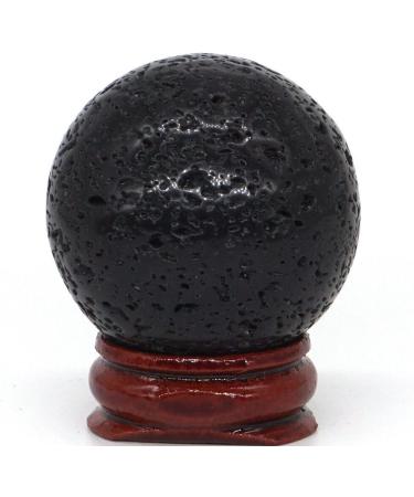 40mm Natural Gemstone Volcanic Reiki Therapy Ball - Holistic Crystal Massage & Home Decoration - Buy Online on GoSupps.com