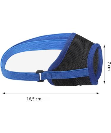 Koboko Blue Muzzle for Medium Dogs - Prevent Biting Safe Chewing Velcro Fastener - Buy Online on GoSupps.com