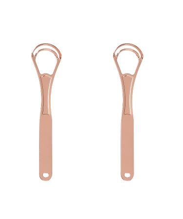 JOSALINAS 2PCS Tongue Cleaners - Wide-head Double Blades Scrapers - Rose Gold Color | Oral Care Essential - Buy Online on GoSupps.com