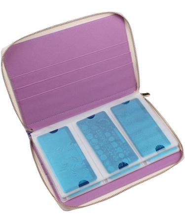 Finger Angel 72 Subjects Holographic Nail Plate Holder | Nail Art Organizer & Stamp Templates | Manicure Tool Accessories in Violet - Buy Online on GoSupps.com