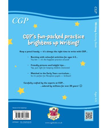 Writing Activity Book for Ages 4-5 | CGP Reception Activities | International Shipping - Buy Online on GoSupps.com