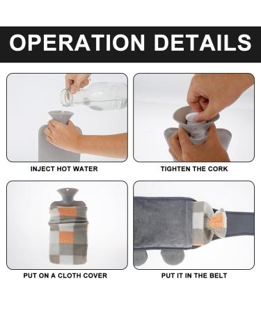Premium Rubber Heat Bottle with Soft Waist Cover | Hot Water Bag for Neck Shoulder Back Legs & Waist - Ideal for Pain Relief & Relaxation - Buy Online on GoSupps.com