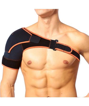Shoulder Stability Brace Compression Sleeves Recovery Rotator Cuff Support Wrap with Pressure Pad Adjustable Breathable Arm Strap for Men Women AC Joint Pain Relief Injuries Tears Dislocated