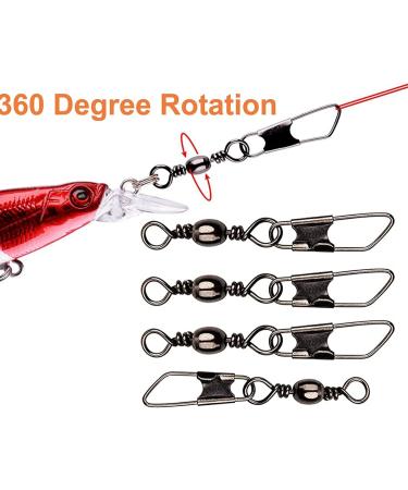 160 STK Fishing Vertebrae Snaps - Ball Bearing Barrel Snaps & 3-Way Triple Swivel Clips for Saltwater & Freshwater Fishing - Buy Online on GoSupps.com