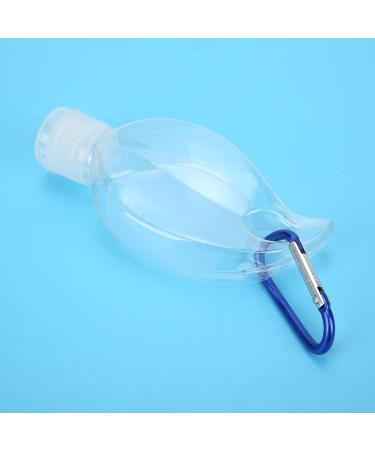 Travel Empty Squeeze Bottle with Keychain 50ml Transparent Plastic Flip Cap Containers with Flip Cap for Hand Conditioner Body Wash Liquid for Outdoor School Work Travel (Type 3) - Buy Online on GoSupps.com