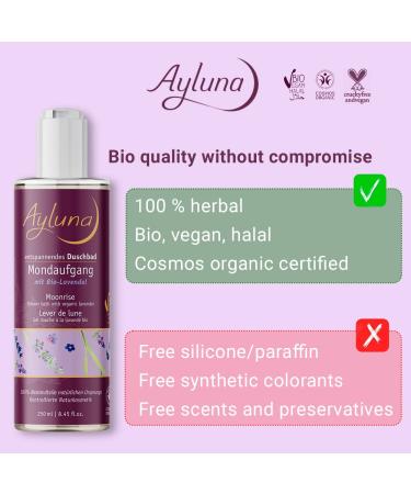 Moonrise Relaxing Shower Gel with Organic Lavender - 250ml | Soothing Natural Skincare for All Skin Types | International Shipping Available - Buy Online on GoSupps.com