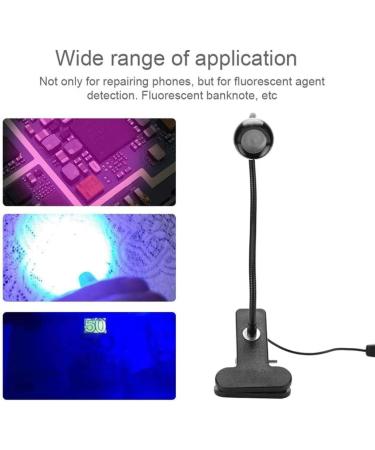 UV Glue Curing Light 3W LED Black Light USB Powered Mobile PCB Repair Tool with Clamp Nail Lamp - Buy Online on GoSupps.com