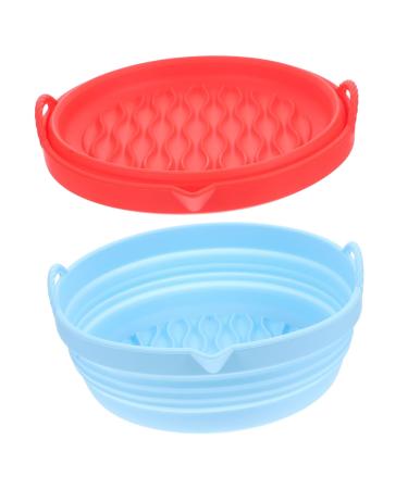 KICHOUSE 2pcs Air Fryer Pan Silicone Loaf Pan Air Fryer Silicone Mats Silicone Air Fryer Liner Accessories