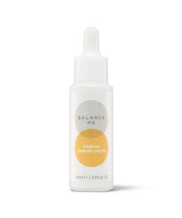 Balance Me Gradual Tanning Drops, With Vitamin E, Self Tanning for Face & Body, Streak Free, No Odour, Hydrating, For All Skin Types, Natural, Vegan & Cruelty Free, Made In UK, 1.01 Fl Oz