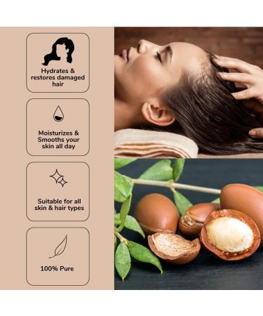 Huile d'Argan Vierge Press e Froid du Maroc 100% Pure Absorbtion Rapide & Sans Rin age Pour Corps & Cheveux - 125 ml - Buy Online on GoSupps.com