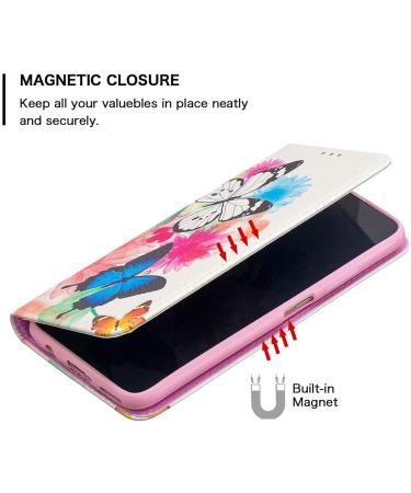 Miagon Wallet Folio Flip PU Leather Case for Samsung Galaxy A31 Creative Painted Design Full-Body Protective Cover Card Holder Kickstand Magnetic Butterfly Flower Samsung Galaxy A31 Butterfly Flower - Buy Online on GoSupps.com