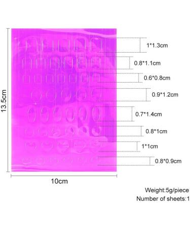 Nail Art Decorations Ice Cube Charming Self Adhensive Decals Aurora Luminous Nail Stickers Love Heart(05) Style5 - Buy Online on GoSupps.com