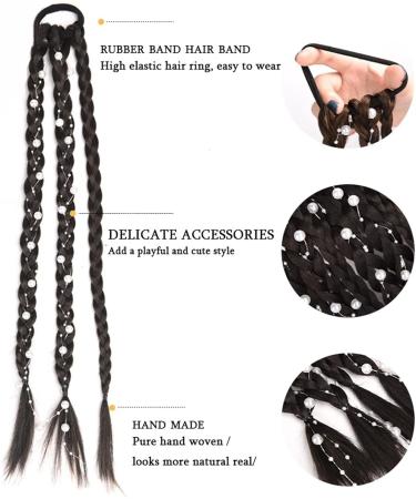 Ponytail Extensions Extensions with Rubber Band Cute Braid Ponytail Hair Long Braid Ponytail Extensions Synthetic Braids Hair pieces Hair Accessories for Women Kids Girls for Women(Color:005) 1 PC 005 - Buy Online on GoSupps.com