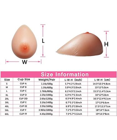 Self-Adhesive Silicone Breast Shapes - Lifelike Mastectomy Prosthesis for Transgender & Cosplay | D Cup (1000g/Pair) - International Shipping Available - Buy Online on GoSupps.com