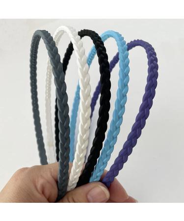 Pack of 12 Thin Hair Bands for Girls & Women - Yazon Model 2 Plastic with Teeth Narrow | International Shipping Available - Buy Online on GoSupps.com