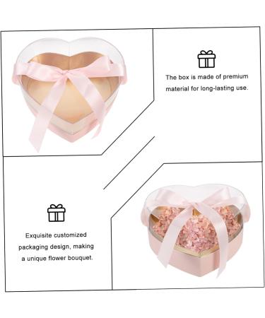 NUOBESTY 2 Pcs Flower Box Jewelery Organizer Bridal Floral Ribbon Pink Cloth Container Preserved Flower - Buy Online on GoSupps.com