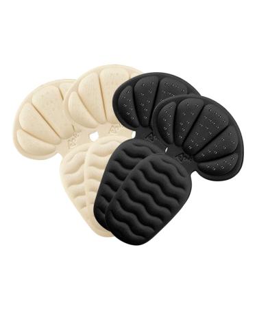 FRCOLOR 2 Pairs Follow up Shoe Filler T Shape Shoe Inserts Womens Heels Shoe Heel Grips Heel Cushion Heel Protectors for High Heel Shoes Stickers Women's Shoes Knitted Fabric Heel Pad
