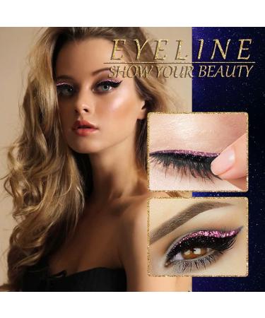 Maedack Eyeliner Stickers with Eyelash - 4 Pairs 2 in 1 Reusable Eyeliner and Eyelash Stickers Makeup Eyeliner Eyelash Sticker Self-Adhesive Shiny Eyeliner Stickers (pink) Pink 4 pair - Buy Online on GoSupps.com