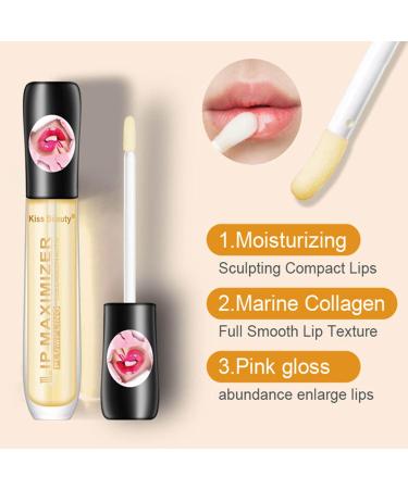 Premium Lip Plumper & Oil | Tinted Moisturizing Gloss for Fuller Nourished Lips | Lightens Fine Lines & Enhances Elasticity - Buy Online on GoSupps.com
