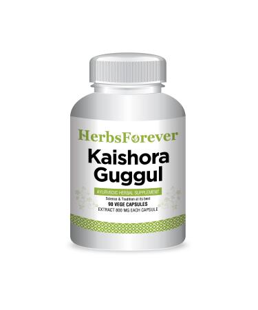 HerbsForever Kaishora Guggul Capsules Traditional Ayurvedic Formulation - Skin & Joint Health Supplement 90 Vege Capsules