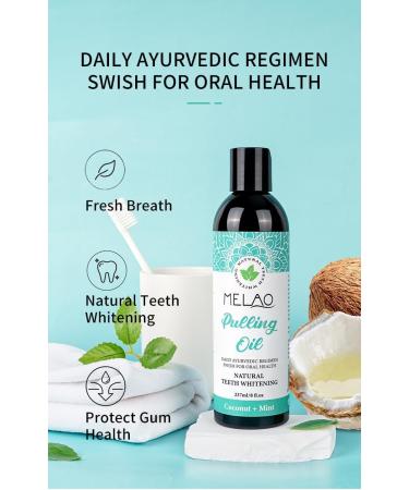 100% Natural Coconut Oil Pulling & Mint Mouthwash - Fluoride-Free Freshens Breath Promotes Gum Health & Teeth Whitening with Tongue Scraper - Buy Online on GoSupps.com