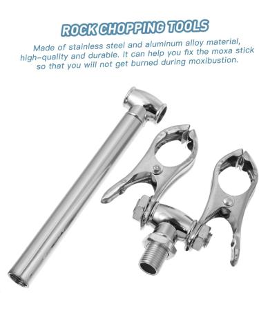 FOMIYES Moxibustion Clip Set for Neck Pain Relief | Moxa Massage Tools | Beauty and Skin Care - 16x6.5cm Silver - Buy Online on GoSupps.com