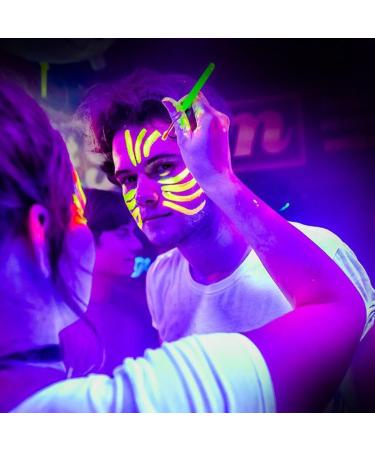 AOOWU UV Glow Face Body Paint Set - 16 Neon Fluorescent Colors - Non-Toxic Makeup Kit for Adults & Kids - Perfect for Parties & Carnivals - Buy Online on GoSupps.com