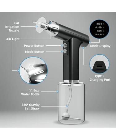 Kliburu Electric Ear Cleaner Kit for Adults - Earwax Removal Tool with Low Noise, 3 Water Pressure Levels - Buy Online on GoSupps.com