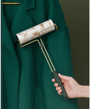 16cm Large Surface Lint Roller for Pet Hair - Extra Sticky 300 Sheets Includes 1 Handle & 5 Refills - Portable Fur Removal Tool in Green - Buy Online on GoSupps.com