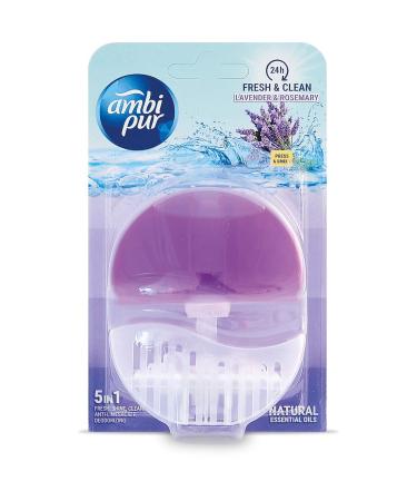 Ambi Pur 6 x WC - Air Freshener (Holder + Refill 55ml) - Lavender and Rosemary