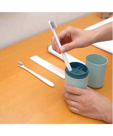 Portable Toothbrush Covers for Travel | Clean & Sanitary Toothbrush Boxes - Blue White & Green - Buy Online on GoSupps.com