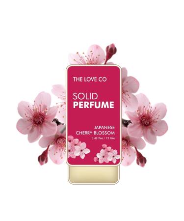 T.HE L.OVE CO J.apanese Cherry Blossom Alcohol Free Solid Perfumes 12Gm| For Men & Women | Non-Greasy Cologne | Strong & Lasting Fragrance | Gift for Him & Her