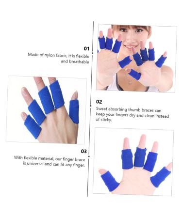 Yardwe 20pcs Flexible Nylon Finger Cots - Sports Finger Protectors for Athletes - Elastic Finger Sleeves 4.5X2.5CM Blue - International Shipping Available - Buy Online on GoSupps.com