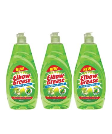 ELBOW GREASE WASH UP LIQUID - APPLE 600ml - PACK OF 3