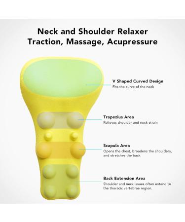 Banapoy Neck Stretcher & Shoulder Posture Corrector - Pain Relief Deep Tissue Massage & Cervical Traction Device for Neck Hump Support - Buy Online on GoSupps.com