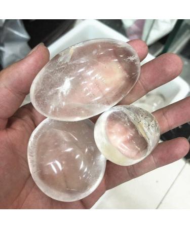 Home Natural Clear Quartz White Crystal Palm Stone for Raw Stones and Minerals (Color : 3pc Size : 150-200g) Full of Texture (Color : 1pc Size : 150-200g) 150-200g 1pc - Buy Online on GoSupps.com