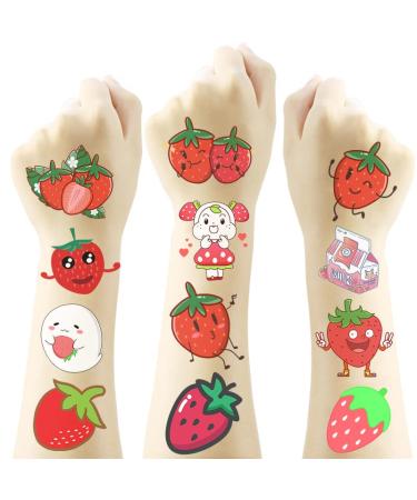 96 Pcs Strawberry Temporary Tattoos for Kids - Perfect for Birthday Parties, Decorations, and School Prizes - Buy Online on GoSupps.com