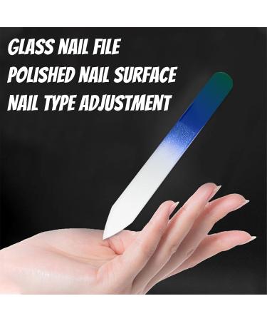 3 Pack Premium Crystal Glass Nail File Set in Pouch - Green Series - Buy Online on GoSupps.com