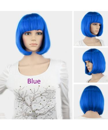 Shop Blue Gray Bob Wig 55*65cm - 2 Pieces Heat-Resistant Short Wigs for Women | Stylish & Natural Look - Buy Online on GoSupps.com