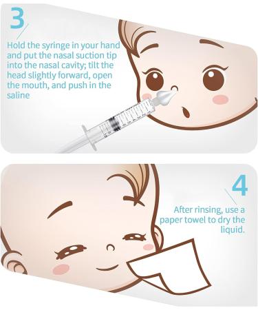Onever Baby Nasal Aspirator - Rinse System Portable Nose Cleaner for Newborns & Kids (4 Pieces) - Buy Online on GoSupps.com