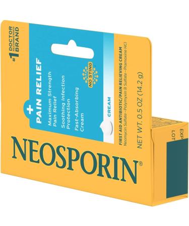 Neosporin Plus Pain Relief Cream 0.5 oz (3 Pack) - Fast-Acting Pain Relief - 3 Pack - Buy Online on GoSupps.com