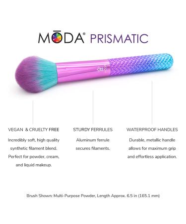 MODA Prismatic 12 pc Signature Makeup Brush Set - Ultimate Powder Foundation Fan Smudger Crease Detail & Liner Brushes for Flawless Makeup - Buy Online on GoSupps.com