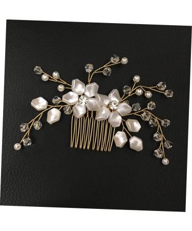 Angoily Wedding Hair Accessories Bridal Hair Comb Flower Hair Comb Bridal Hair Accessories Jeweled Hair Combs Veil Hair Comb Wedding Hairpieces Tiara Rhinestone Bride Pearl - Buy Online on GoSupps.com