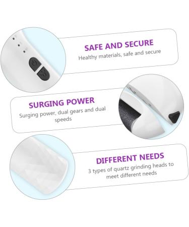Ipetboom 2 Sets Pedicure Exquisite Foot Scraper Unique Foot Grinder Callous Removers for Feet Rechargeable Foot File Nose Hair Trimmer Foot Dead Skin Remover White Clippers Automatic Quartz - Buy Online on GoSupps.com